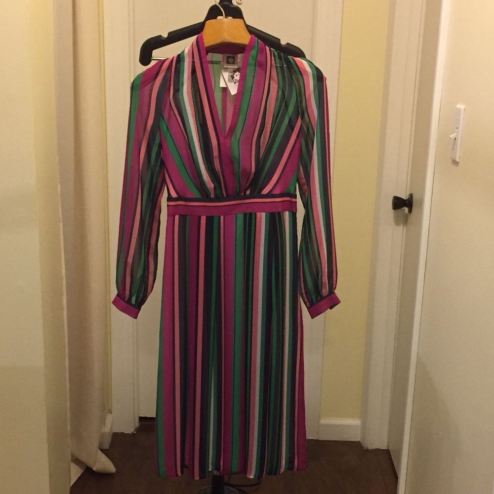 New with tags! Anne Klein colorful striped dress!!